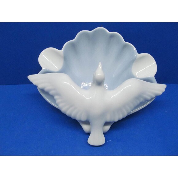 Gerold Porzellan Collectible Porcelain Dove Ashtray Blue & White Bavaria c1950's - Picture 2 of 12